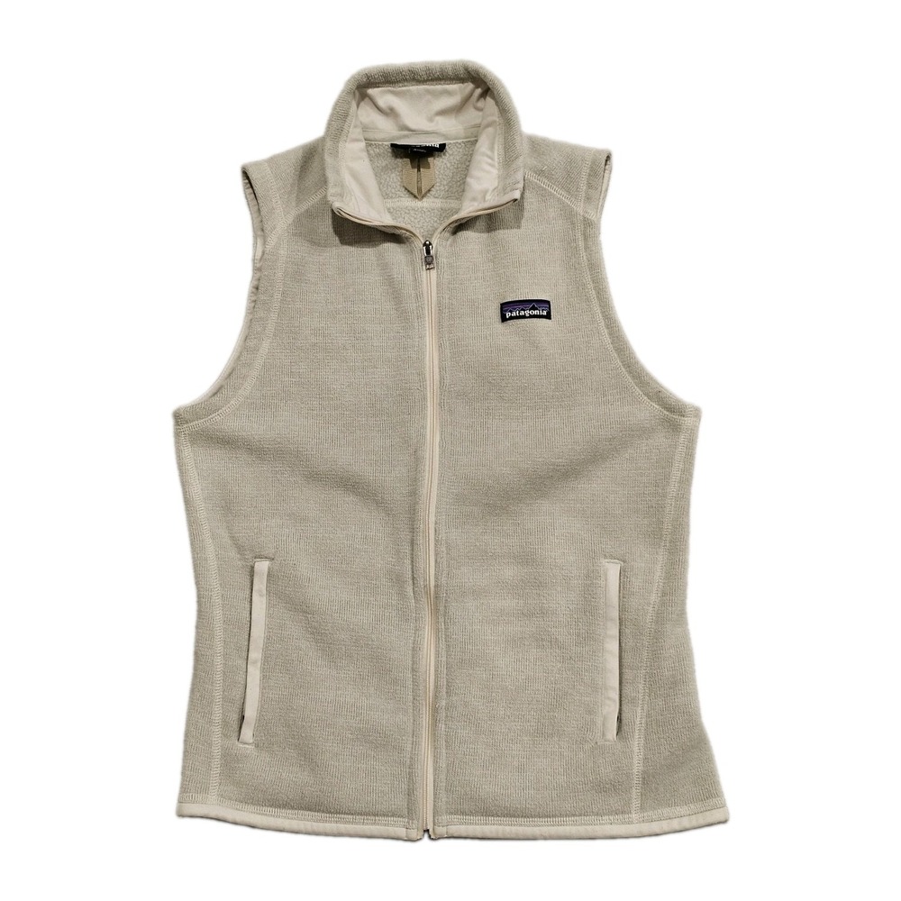 Patagonia Better Sweater Vest Womens M Birch White Fleece Full Zip 25886 FA15